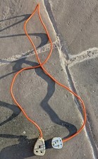 VINTAGE 2m "UNBREAKABLE RUBBER" White Extension Lead With Fitted Plug 13 amp