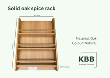 Solid Oak Spice Rack -