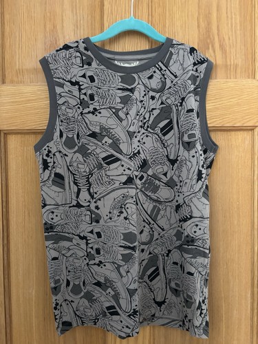Boys sleeveless gray vest top - sleeveless,