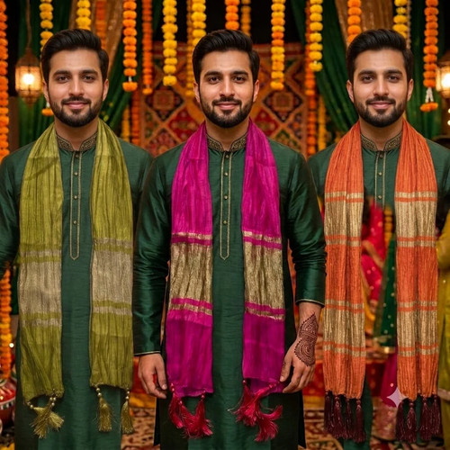 Mehndi scarf patka dupatta - scarf,