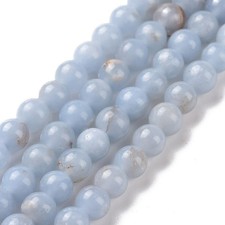 Angelite Gemstone Round Beads