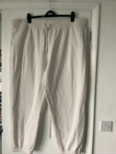 CREAM M&S JOGGING BOTTOMS SIZE