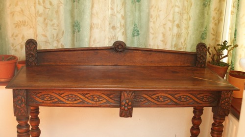 Victorian 1890 oak hall - oak,