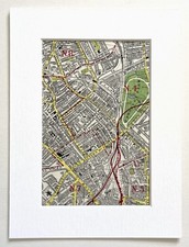Vintage c. 1950 London Map -