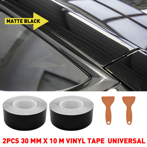 Matt black chroming vinyl - black, de-chroming