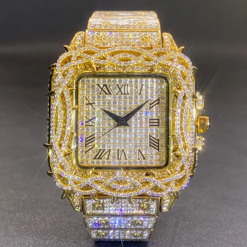 Hip hop luxury ice out - hop, men's