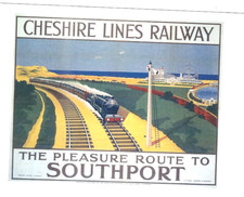 RAILADVERT  POSTER ON POSTCARD