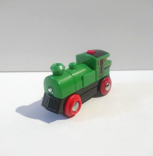 Wooden railway train - wooden,