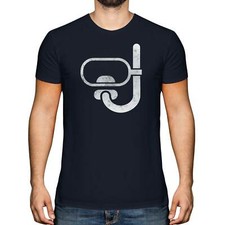 DIVING DISTRESSED PRINT MENS T-SHIRT VINTAGE STYLE DESIGN TOP EQUIPMENT GIFT