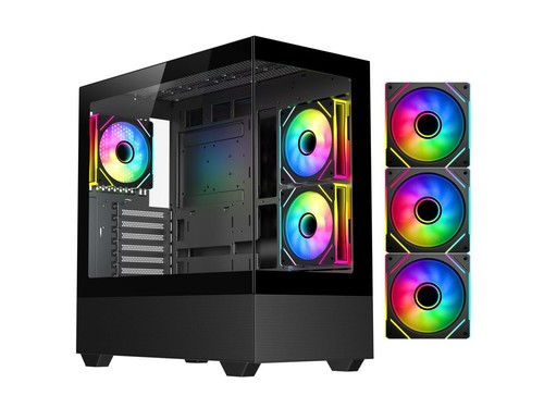 Diypc argb black usb3 - argb-n5-bk, usb3.0