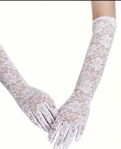 Lady vintage lace gloves - gloves, (