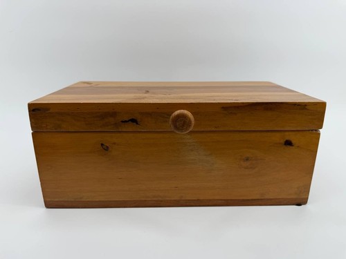 Wood storage box - wood, hinged