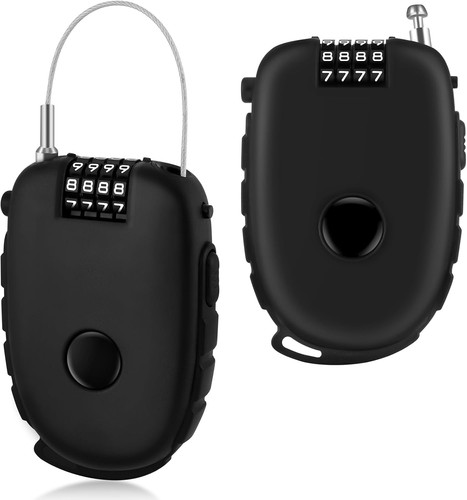 2pcs digit cable lock - 2pcs, 4-digit