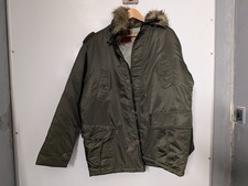 Fine Trap Mens Dark Green Puffer Coat Size M