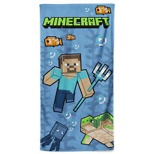 Minecraft Trident Towel Soft 100% Cotton Gamers Official | Beach Swim Pool Bath