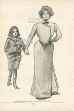 CANADA WOMAN CANADIAN DRESS LADY GIRL FASHION CLOTHES 1903 ART ILUSTRATION PRINT