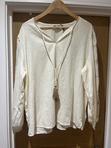 Cream cotton boho - cream,