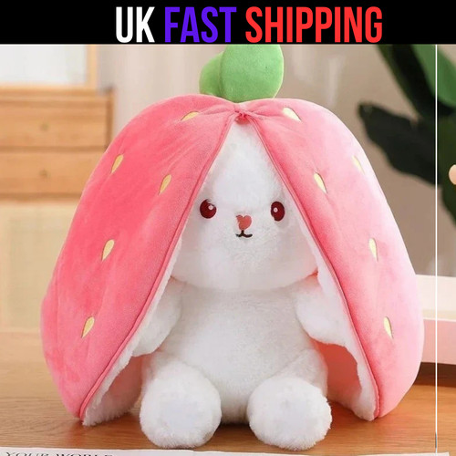 Strawberry carrot rabbit plush - strawberry,