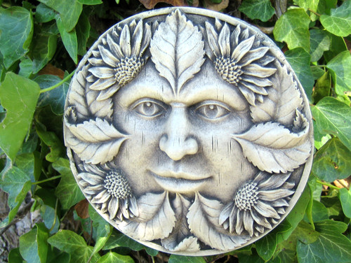 Green man stone - man, garden