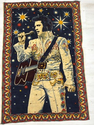 Vintage velvet elvis tapestry - elvis,