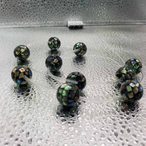 Abalone mosaic round - mosaic, beads