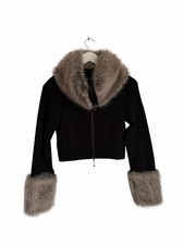 Unbranded Fur Trim Cardigan