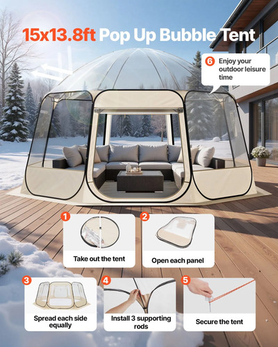 Pop bubble tent x 13 - up,