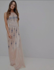 FROCK AND FRILL AT ASOS PREMIUM EMBELLISHED BEADED MAXI DRESS 14T BNWT  RRP £150