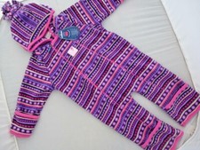 JOJO MAMAN BEBE Polar Fleece All-in-One NEW 🌸 Snowsuit 3-6M  9-12M  BNWT