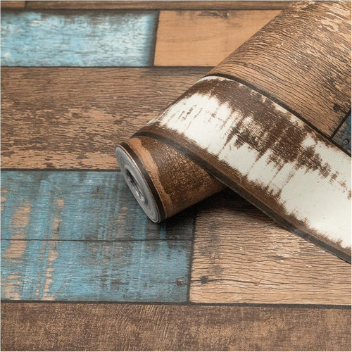Blue brown wood - wood, wallpaper