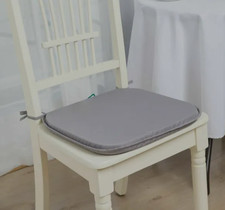 New Plain Chair Cushion Seat Pads Foam Tie On Garden Chair Bench Dining Kitchen