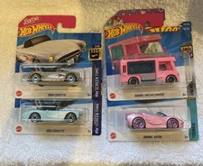 Hot Wheels Barbie 4 Car Bundle