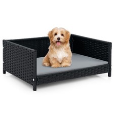 Rattan Dog Bed Raised Wicker