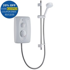 Mira Jump Multi-Fit Electric Shower 7.5kw White Chrome Bathroom 1.1788.477