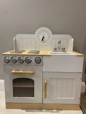 John Lewis Children's Wooden Play Kitchen with Accessories Kids Kitchen Playset
