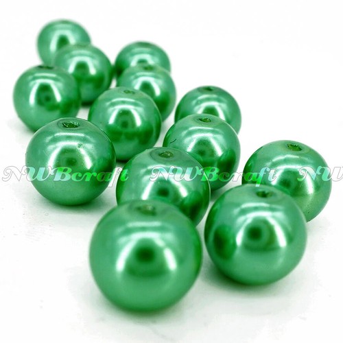 Glass pearl beads 4mm 6mm - glass,