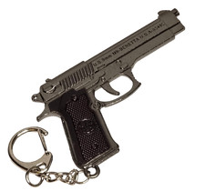 Novelty M9 Baretta P92 PUBG Miniature Pistol Hand Gun Revolver Keyring Gift Idea