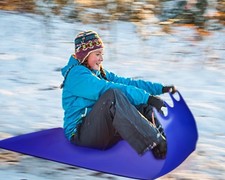 Monaldy Snow Carpet Sledge  Toboggan Blue Roll Up Lightweight Sleigh Carpet