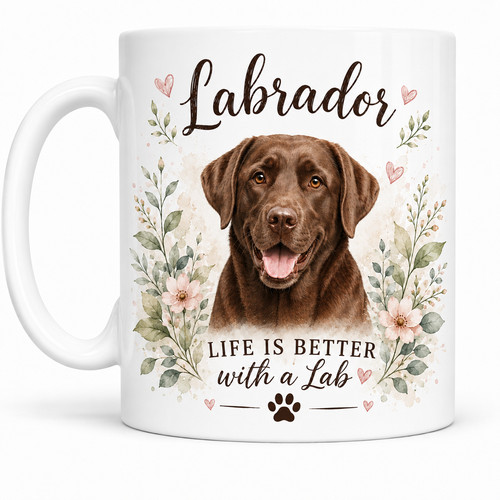 Chocolate labrador watercolour - chocolate,