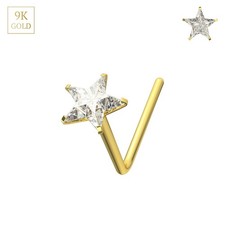 9ct carat solid gold  L shaped