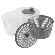 Salad Spinner Plastic Vegetable Large Veg Leaf Colander Dryer Drainer Bowl