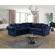 New blue plush fabric - 5, seater