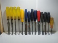 A SELECTION OF 14 VINTAGE CHISELS, BEVEL AND MORTICE REF0320