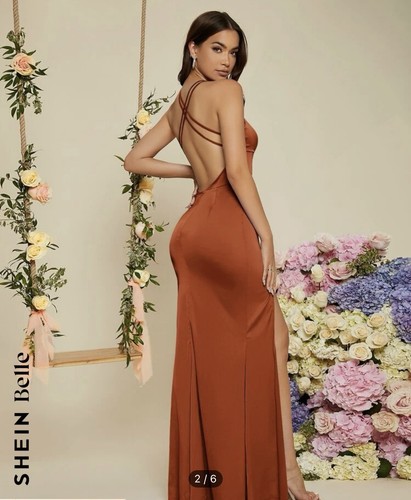 Shein burnt orange bridesmaid - shein,