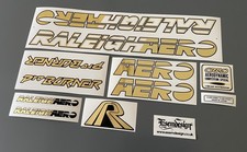 Raleigh Aero Pro Burner BMX decal set mirror Gold