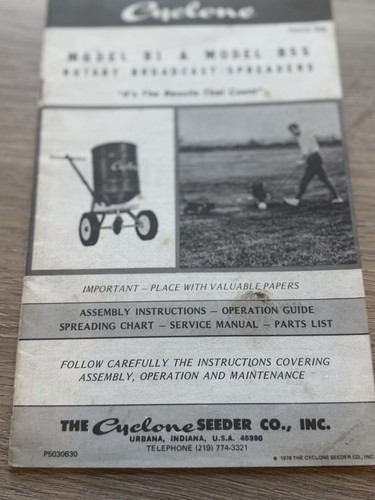 Cyclon rotary spreader manual - spreader,