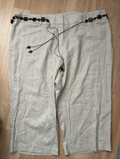 BHS Petite Linen Blend Cut Off
