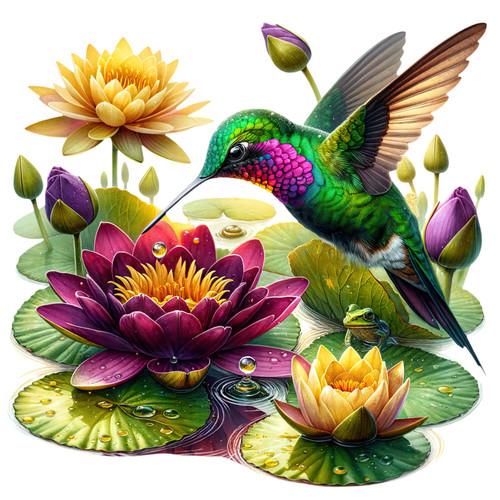 Green humming bird vinyl - bird,