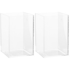  2 Count Desktop Fish Tank Small Aquarium Goldfish Starter Kit Betta Acrylic