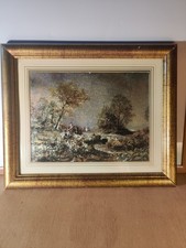 Signed 'Fox Hunt' framed oil